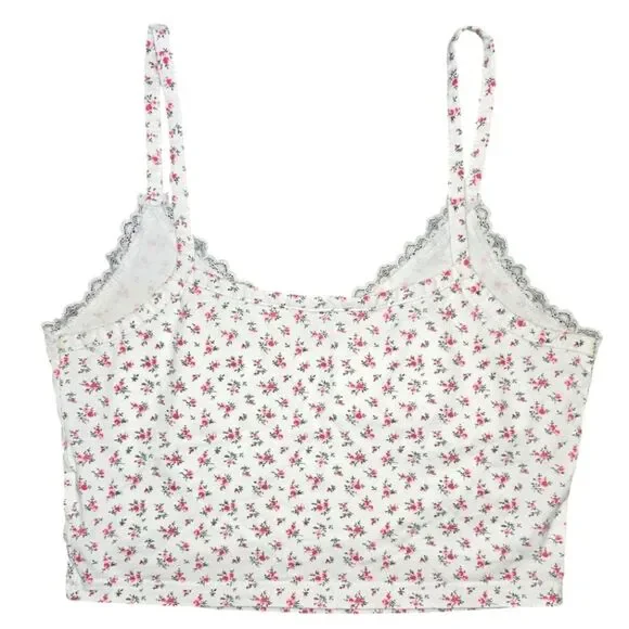 [Set of 3] SHEIN Coquette Set Blue Tie Front Cardigan Floral Lace Crop Top Sz M - Picture 3 of 8